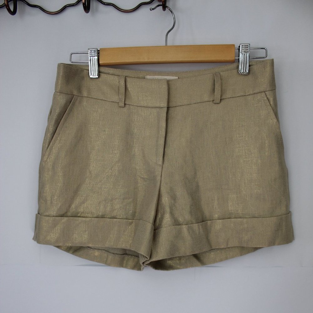 Britt Ryan linen shorts, sand dune, size 4, NWT